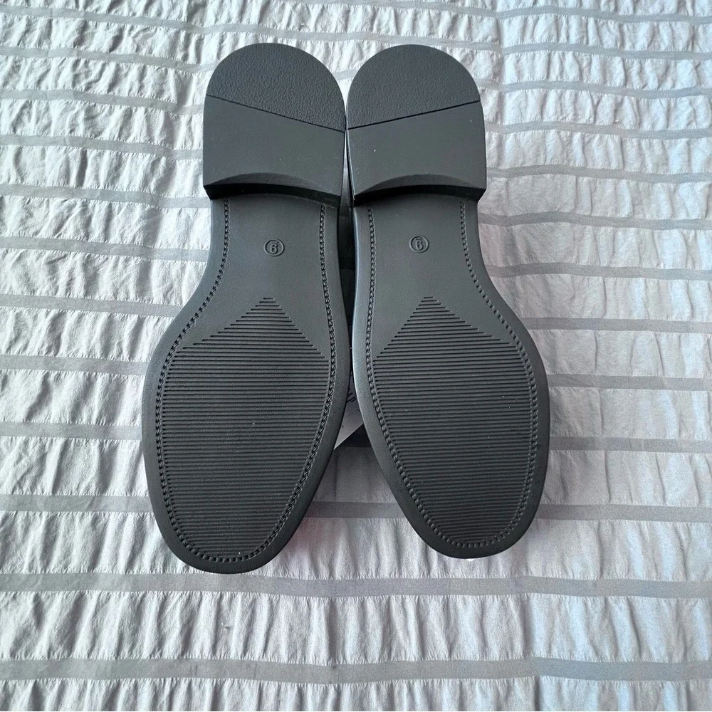 GAP Metallic Silver Vegan Leather Slip‎ On  Loafers Flats Women's Size: 9 NWT